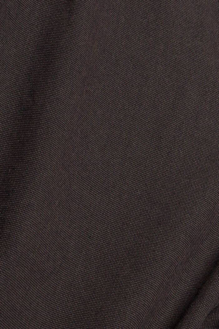 2-färgad kostymbyxa i bomullsmix, DARK BROWN, detail image number 4