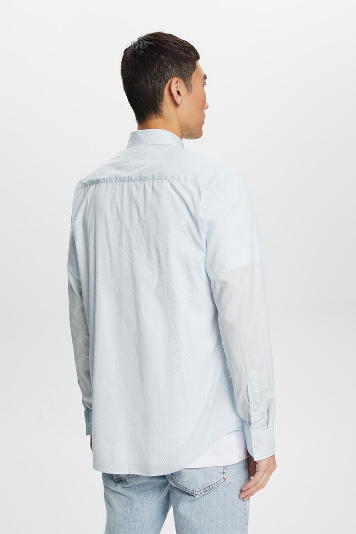 Bomullsskjorta med tryck i ledig passform, WHITE, detail image number 3