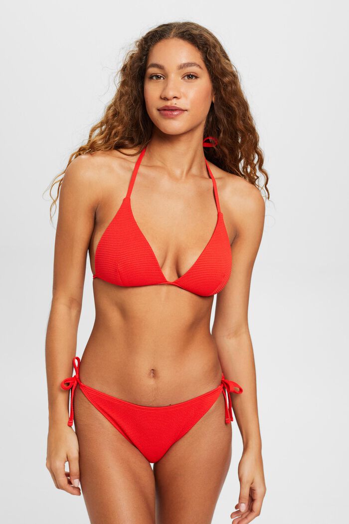 Vadderad trekantig bikiniöverdel, RED, detail image number 0