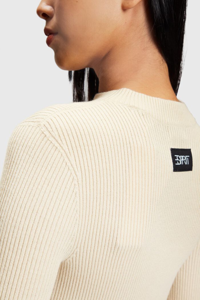 Sweatshirt med utskuren axel, CREAM BEIGE, detail image number 3