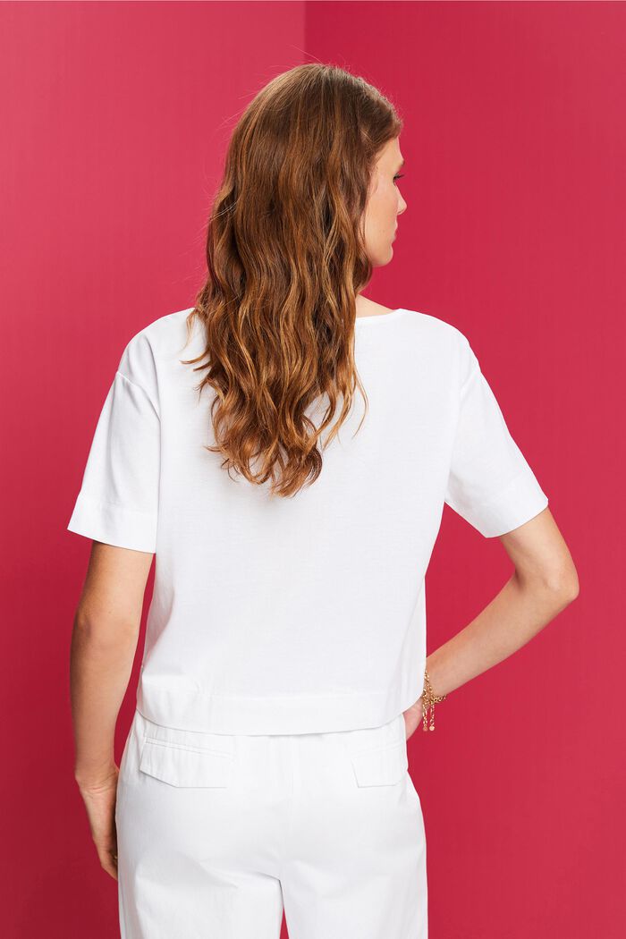 Boxformad T-shirt, TENCEL™, WHITE, detail image number 3