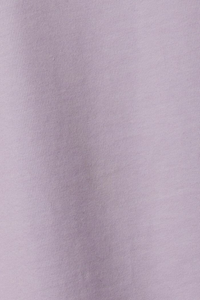 T-shirt i bomullsjersey med logo, unisexmodell, LILAC, detail image number 7