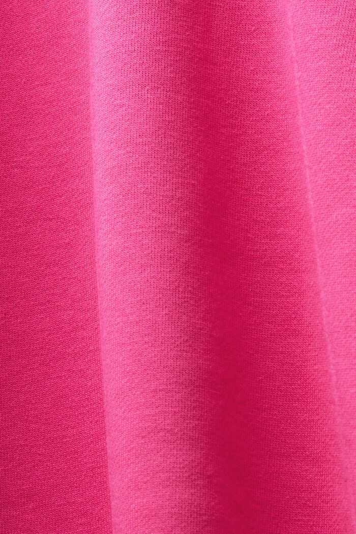 Huvtröja i fleece med logo, unisexmodell, PINK FUCHSIA, detail image number 6