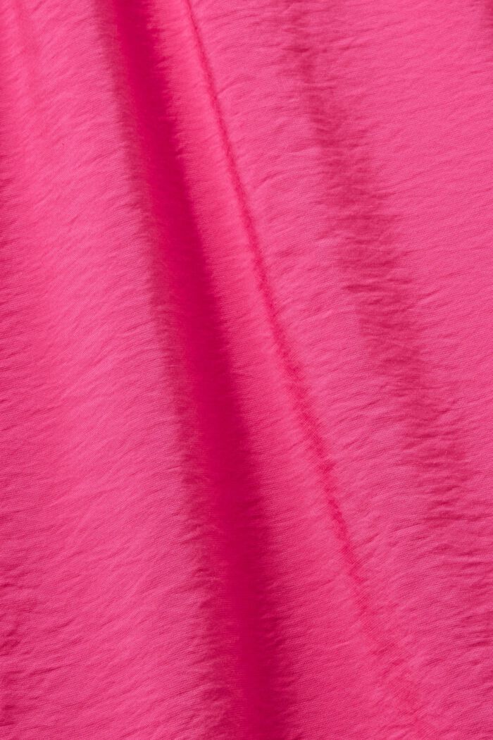 Rynkad blus med knytdetalj, PINK FUCHSIA, detail image number 5