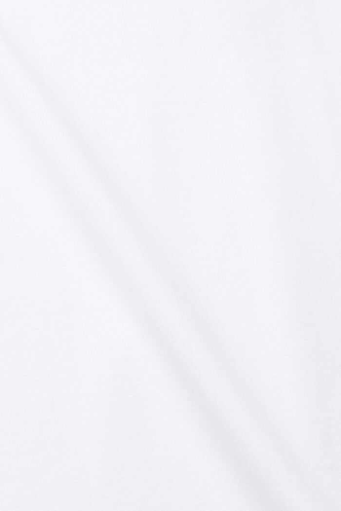V-ringad T-shirt i bomull med smal passform, WHITE, detail image number 5