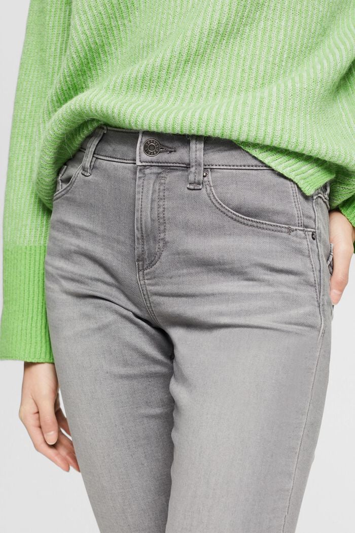 Jeans i bomullsmix med stretchkomfort, GREY MEDIUM WASHED, detail image number 0