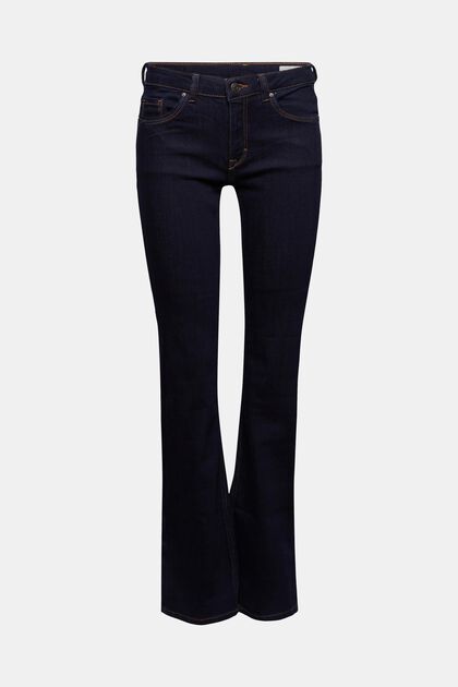 Bootcut-jeans i basmodell med ekobomull