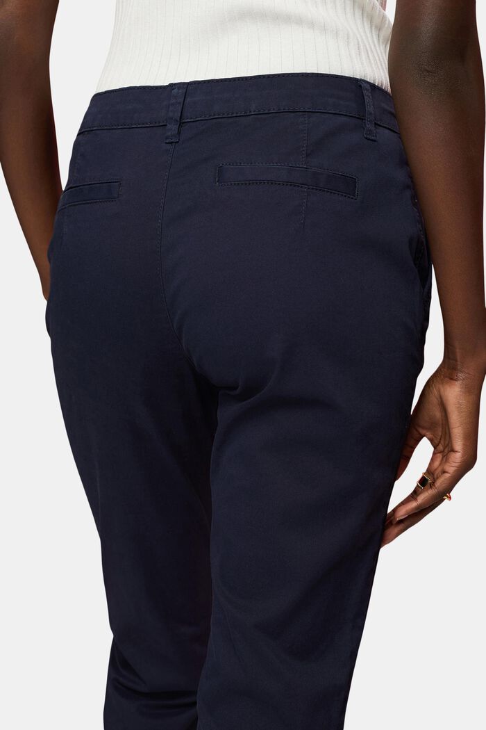 Chinos i stretchig bomull, NAVY, detail image number 4