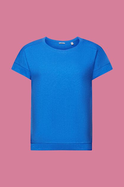 T-shirt i blandning av bomull och linne