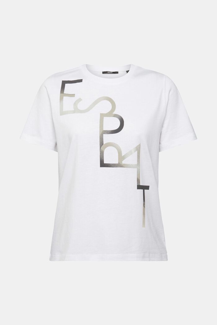 T-shirt med logo, TENCEL™-mix, NEW WHITE, detail image number 2
