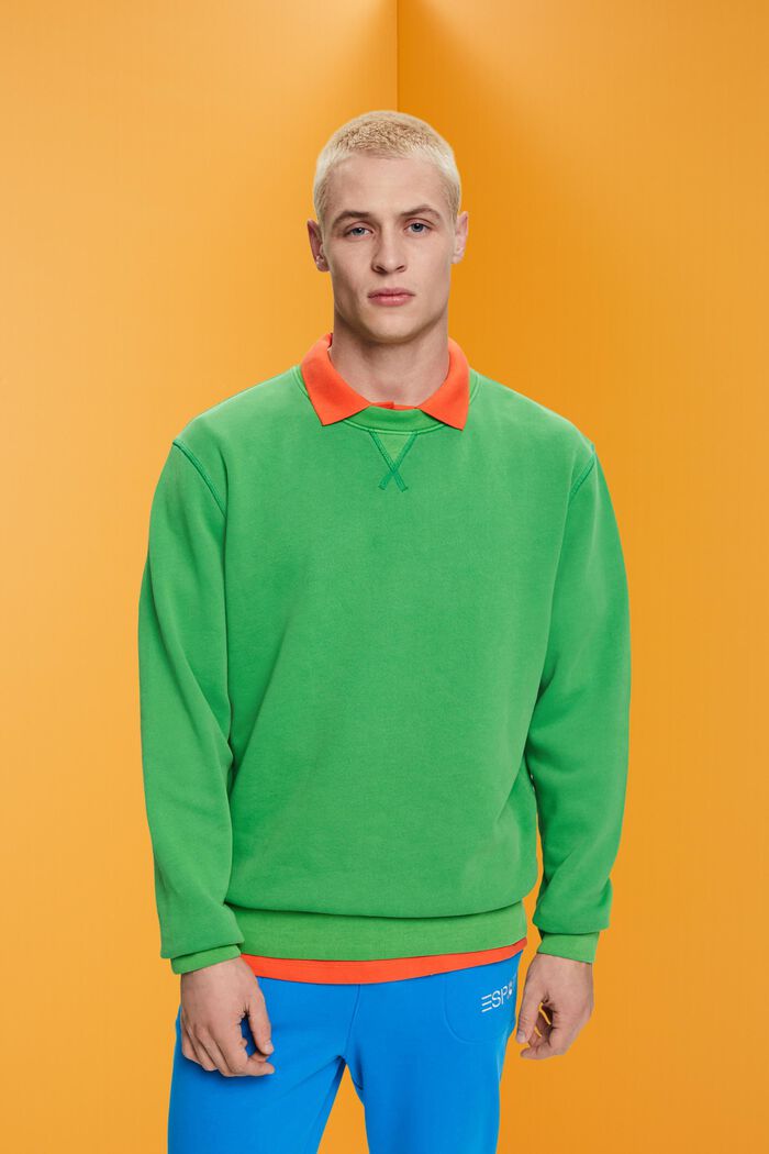Enkel sweatshirt med normal passform, GREEN, detail image number 0