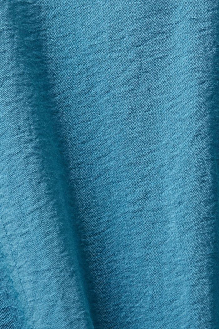 Krinklad blus, DARK TURQUOISE, detail image number 5