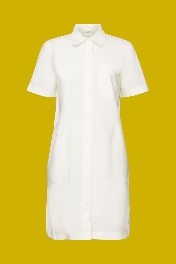 Mini-skjortklänning, 100% bomull, OFF WHITE, detail image number 6