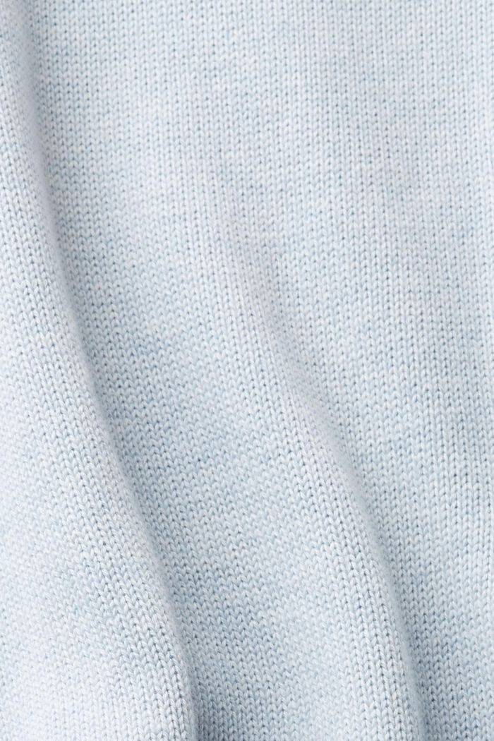 Stickad jumper av hållbar bomull, PASTEL BLUE, detail image number 4
