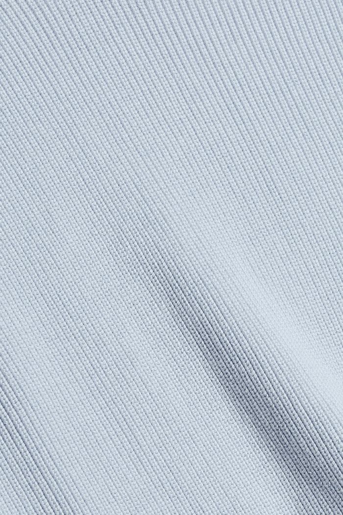 Stickad tröja i 100% bomull, LIGHT BLUE, detail image number 4
