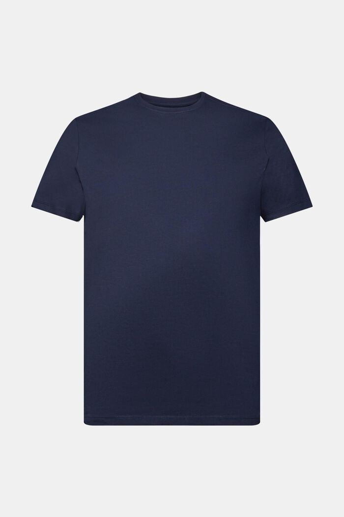 T-shirt i pimabomull med smal passform, NAVY, detail image number 6