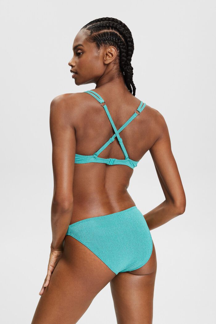 Tvåfärgad bikiniunderdel, AQUA GREEN, detail image number 3