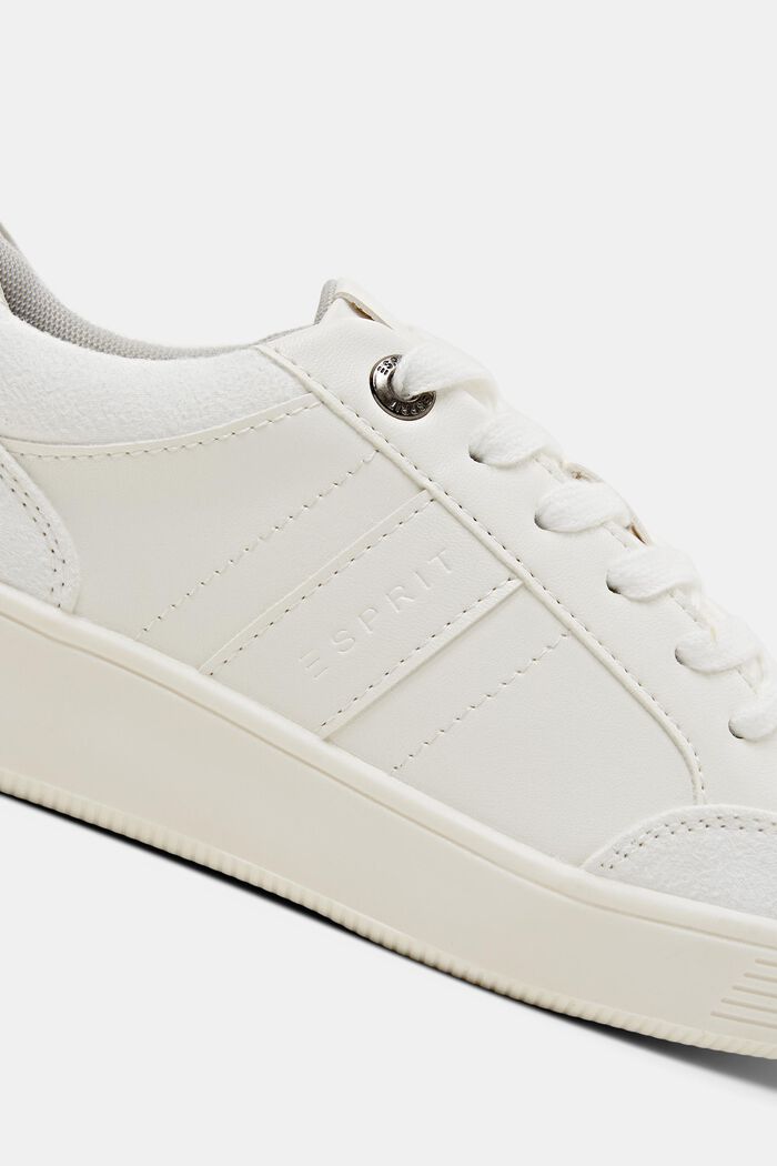 Sneakers i skinnlook, WHITE, detail image number 3