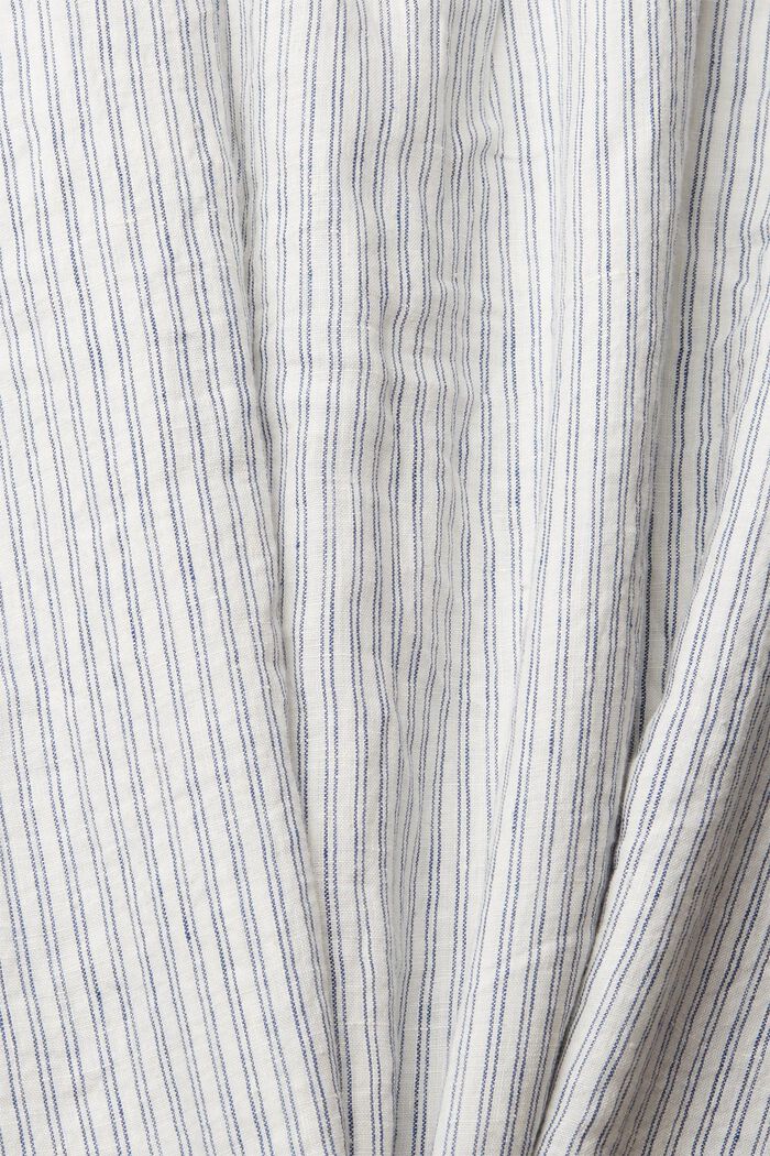 Randig skjorta i linne, BRIGHT BLUE, detail image number 4