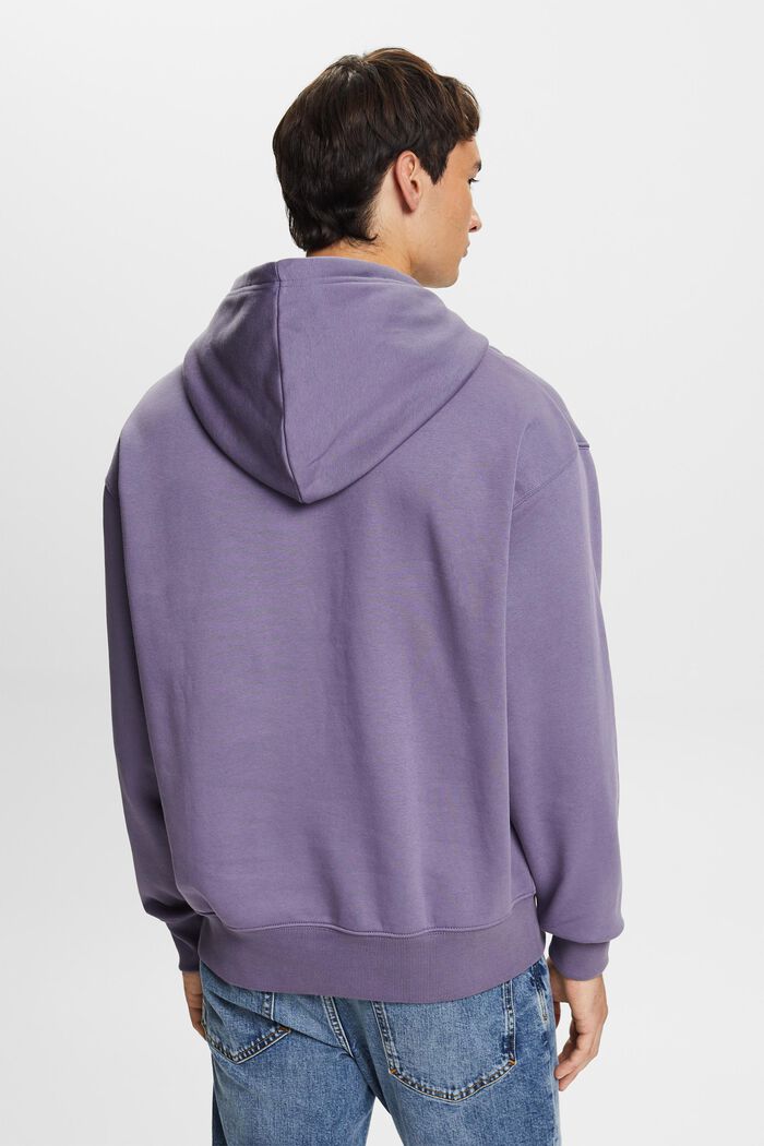 Sweatshirt med huva och logobroderi, LAVENDER, detail image number 3