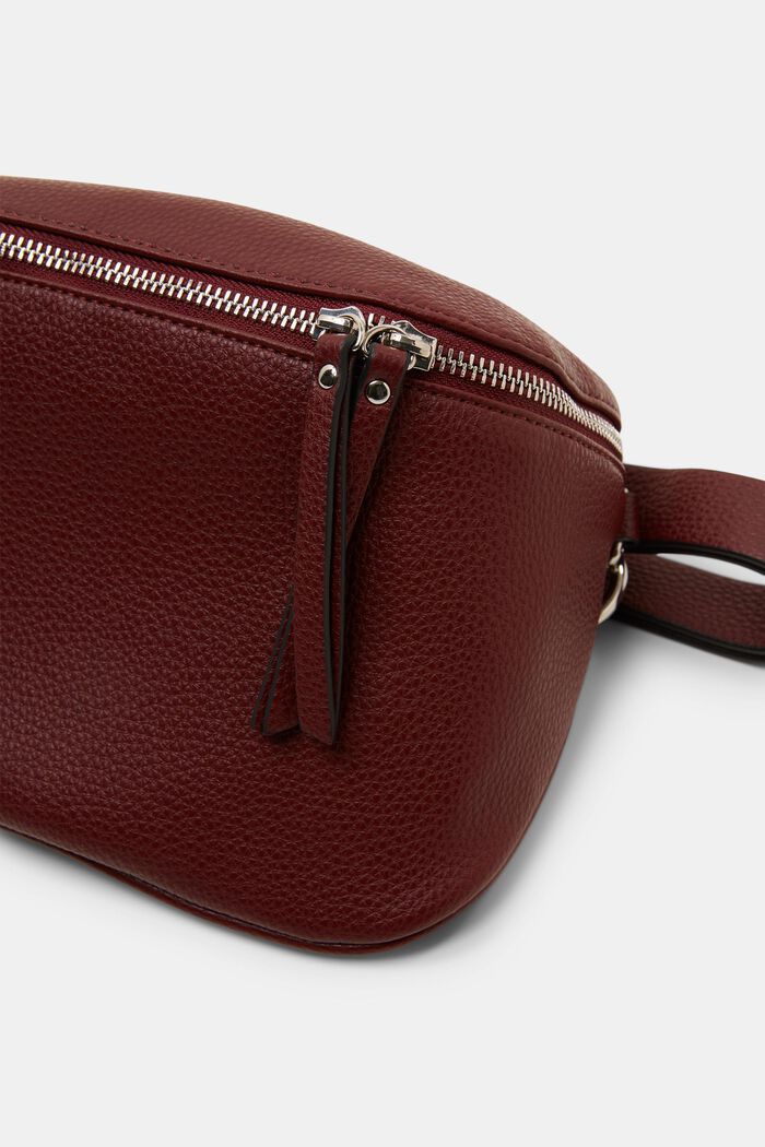 Crossbody-väska i veganskt läder, GARNET RED, detail image number 1