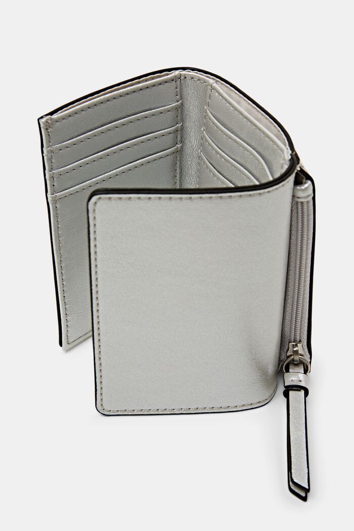 Glansig plånbok med viklock, SILVER, detail image number 3