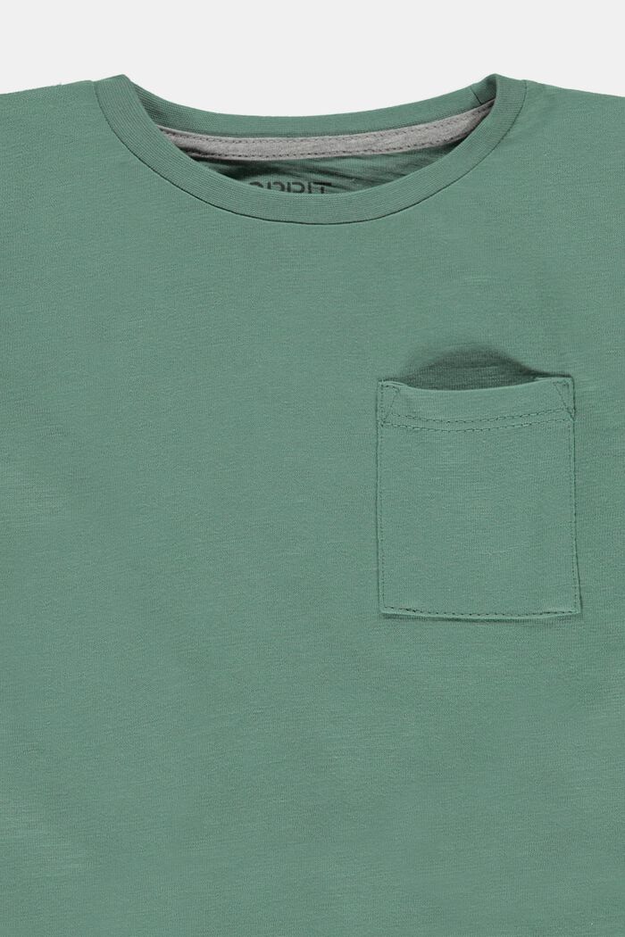 Långärmad topp med ficka, DUSTY GREEN, detail image number 2