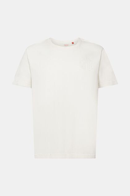 T-shirt med sydd logotyp, 100% bomull