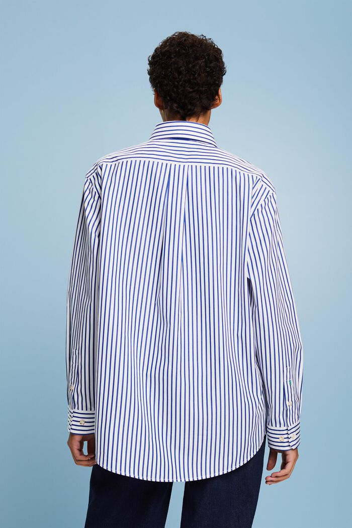Randig skjorta i poplin, BRIGHT BLUE, detail image number 2