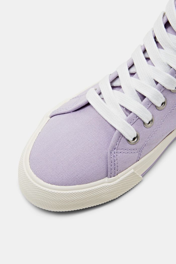Höga sneakers i canvas, LILAC, detail image number 3