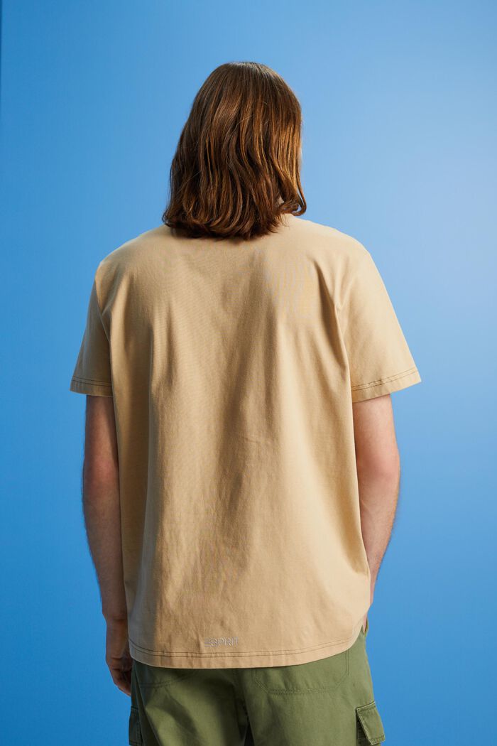 T-shirt i bomull med delfintryck, SAND, detail image number 3
