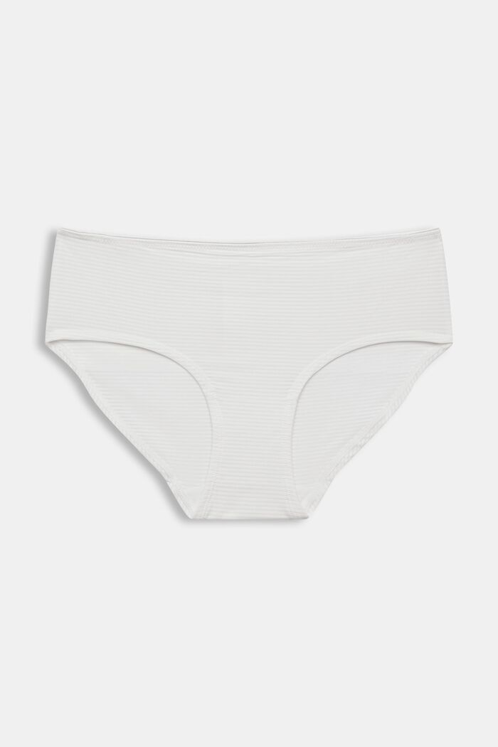 Randiga shorts i mikrofiber, OFF WHITE, detail image number 4