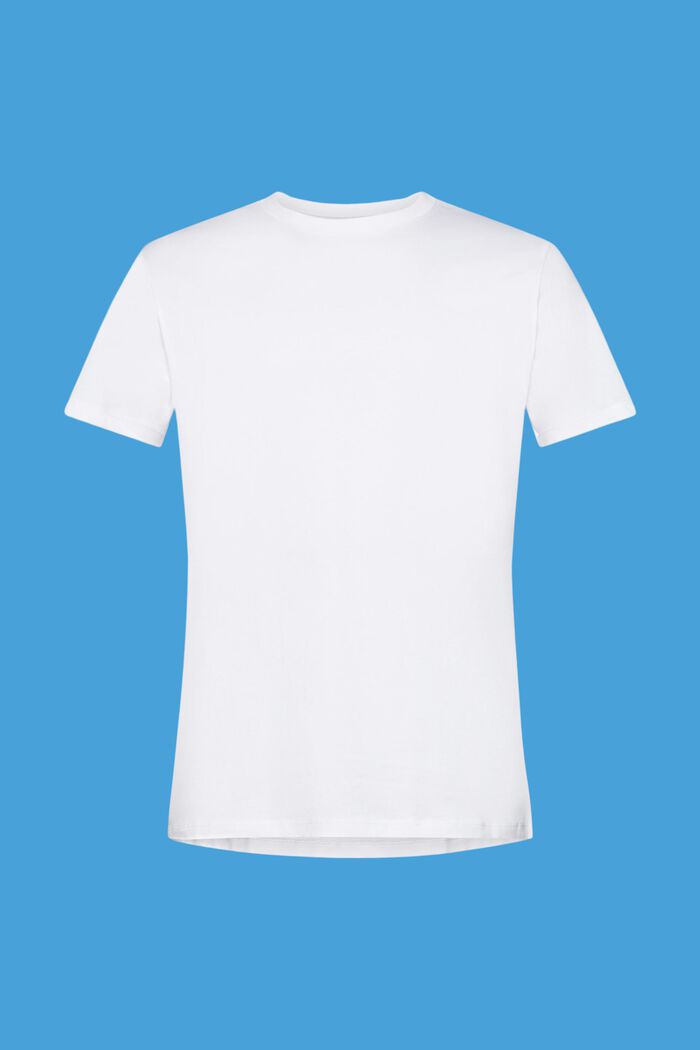 T-shirt i bomull med smal passform, WHITE, detail image number 6