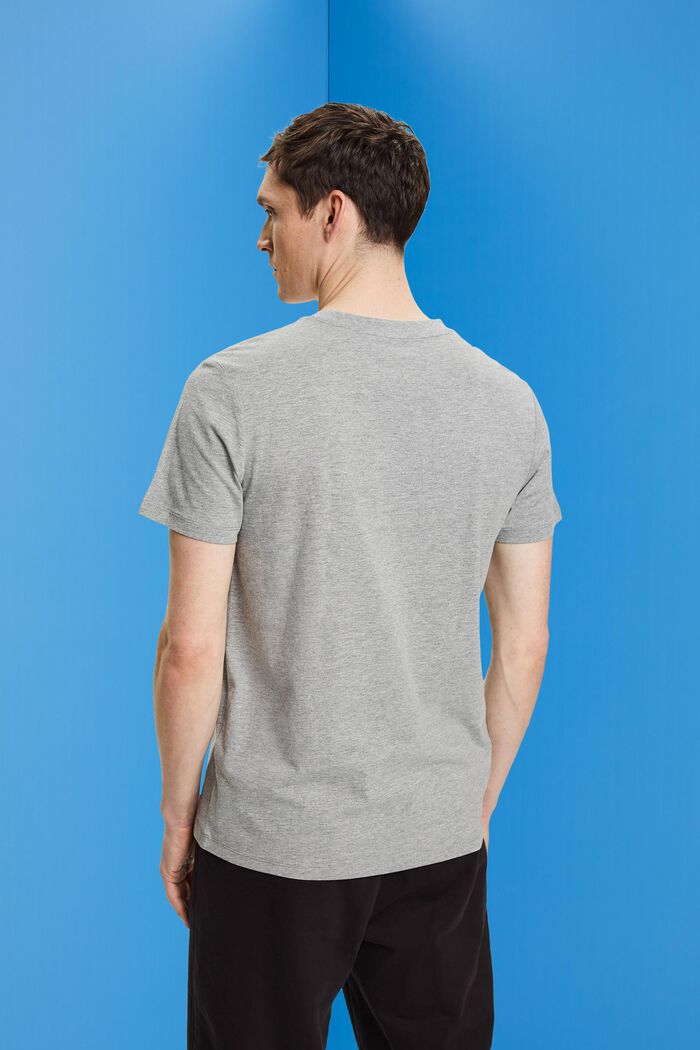 T-shirt med smal passform och rund halsringning, MEDIUM GREY, detail image number 3