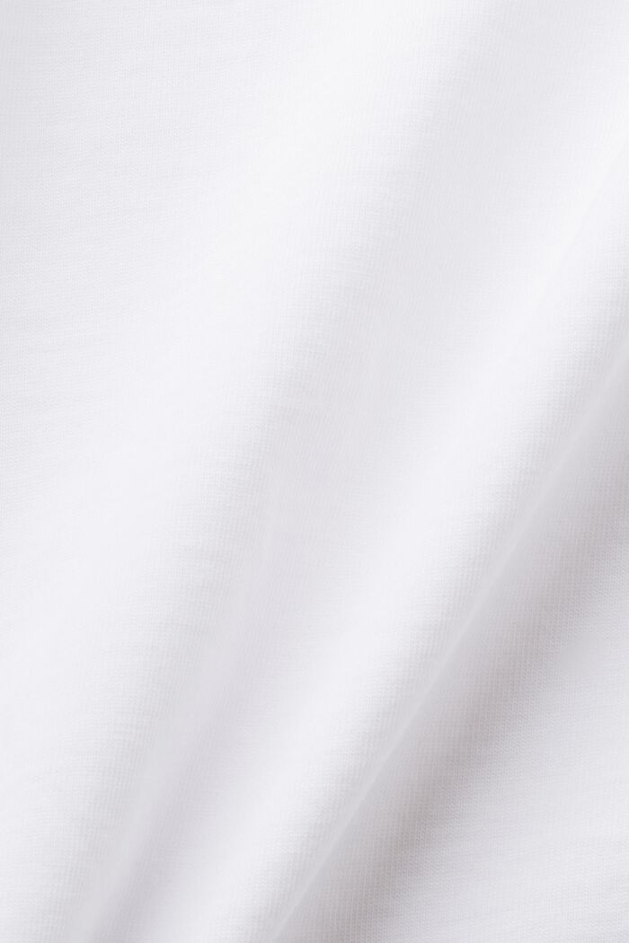 T-shirt med tryck fram, 100% bomull, WHITE, detail image number 6
