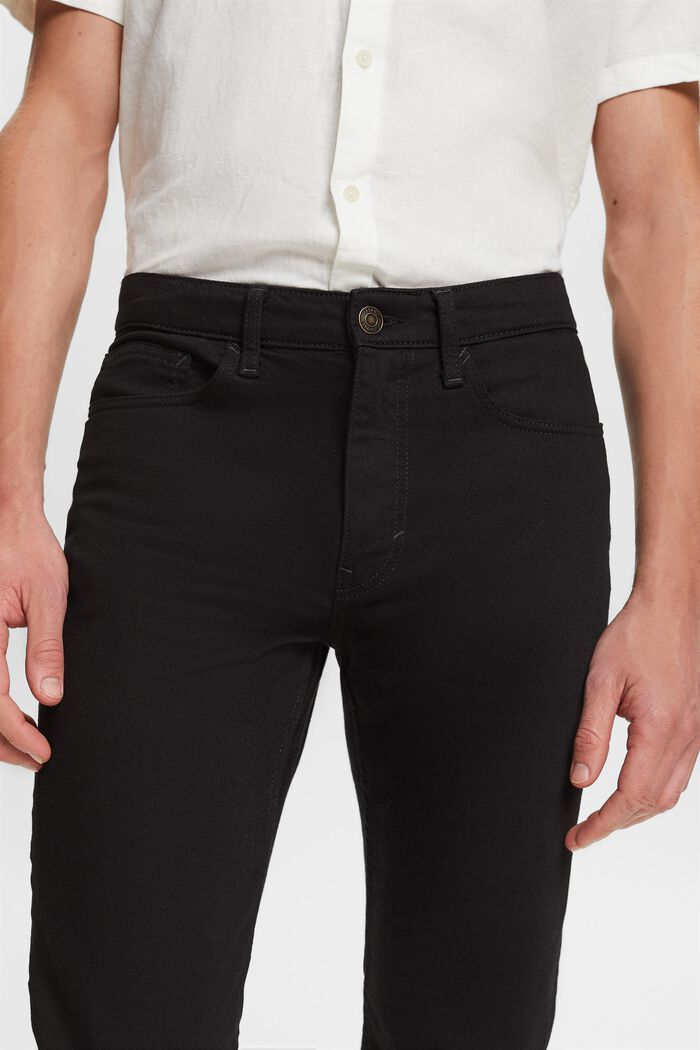 Raka jeans med medelhög midja, BLACK RINSE, detail image number 4