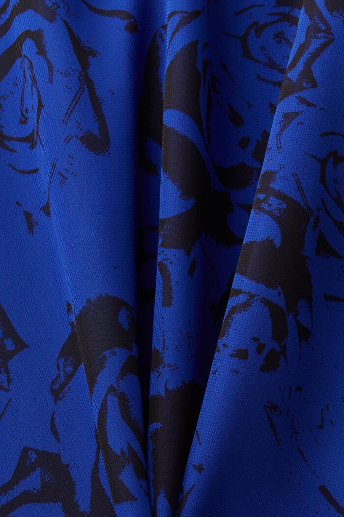Mönstrad V-ringad maxiklänning i chiffong, BRIGHT BLUE, detail image number 6