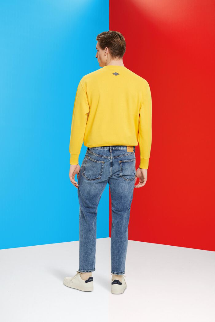 Avslappnade jeans med smal passform, BLUE LIGHT WASHED, detail image number 3