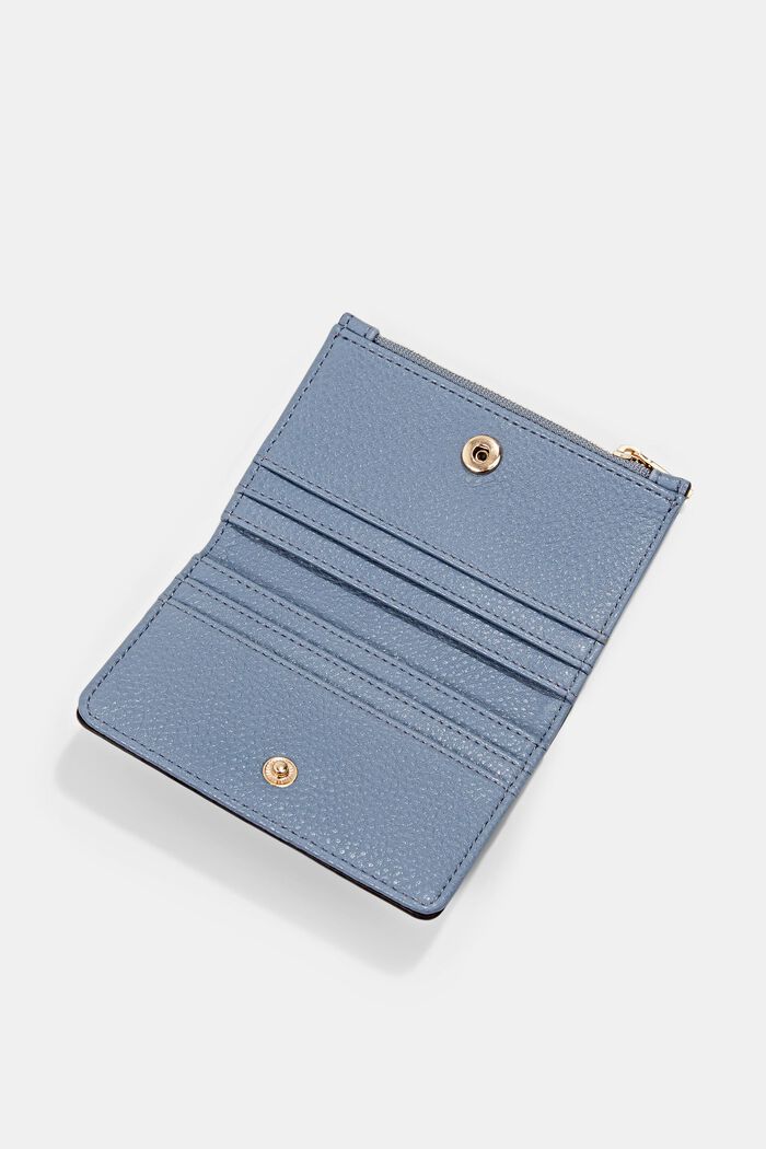 Vegansk: Liten plånbok i skinnlook, LIGHT BLUE, detail image number 3