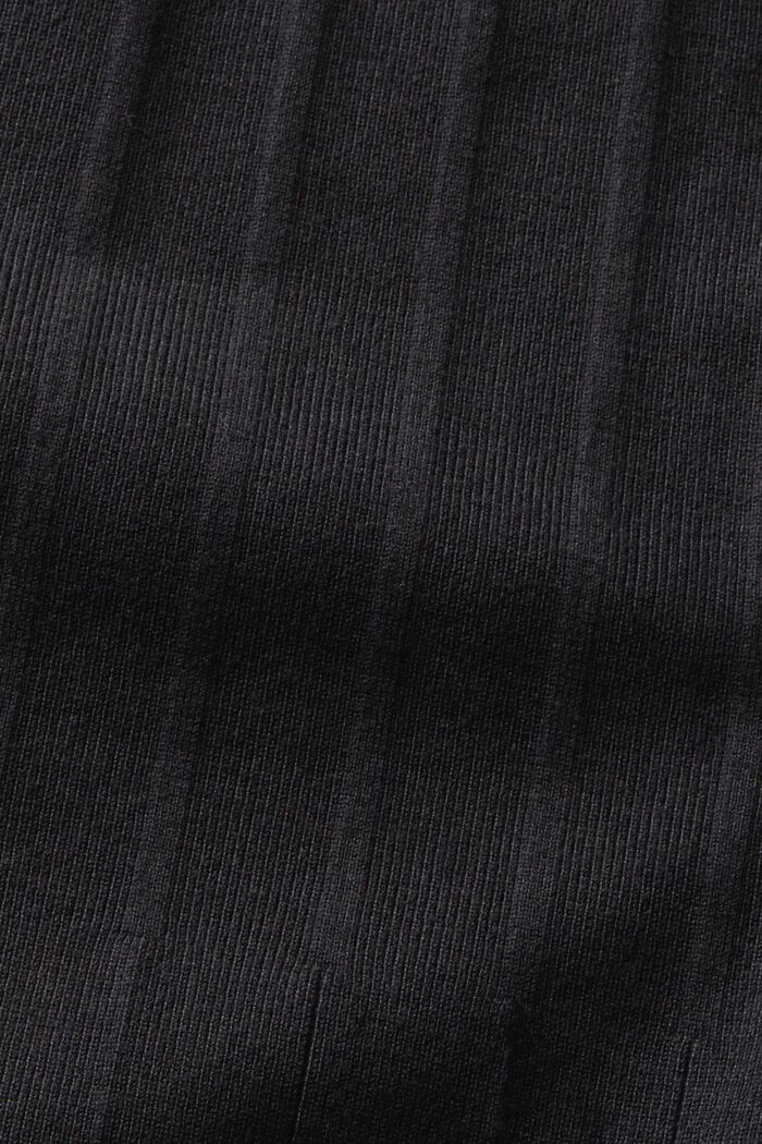 Veckad stickad klänning, BLACK, detail image number 4
