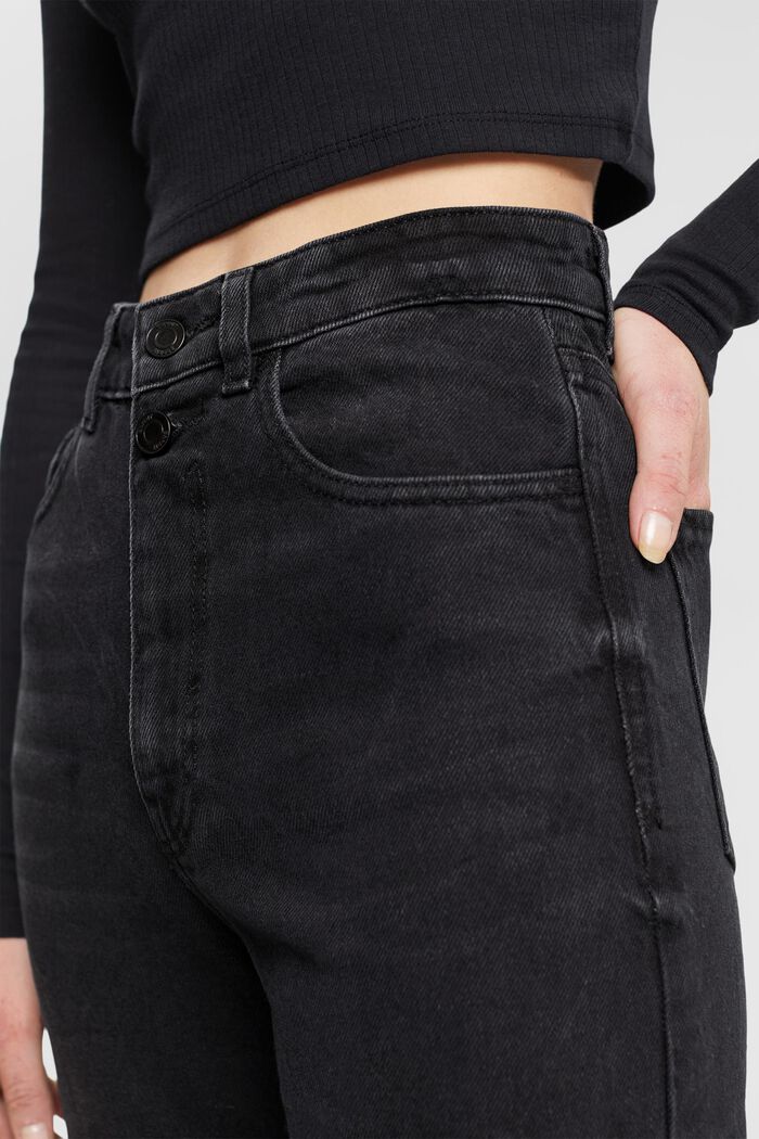 Jeans i 80-talsmodell, 100% bomull, BLACK DARK WASHED, detail image number 2