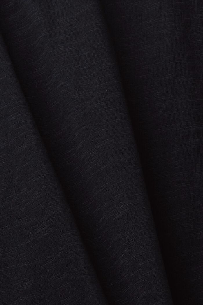 U-ringad T-shirt i bomull, BLACK, detail image number 5