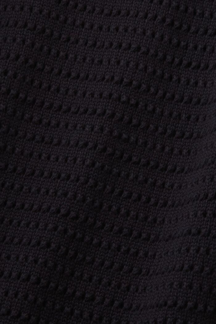 Ärmlös midiklänning i pointelle-design, BLACK, detail image number 5
