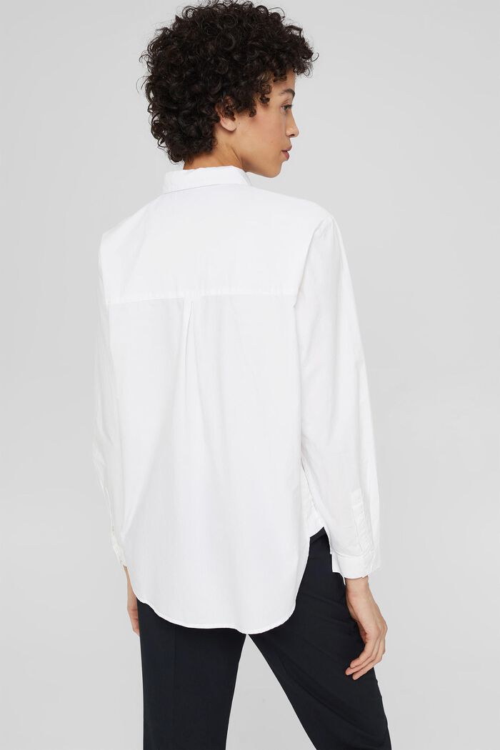 Oversize-skjortblus av bomull, WHITE, detail image number 3