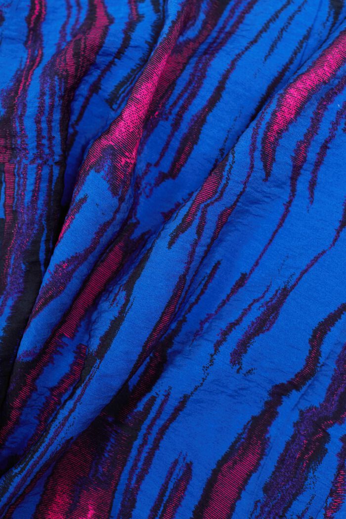 Mönstrad krinklad minikjol i omlottdesign, BRIGHT BLUE, detail image number 6