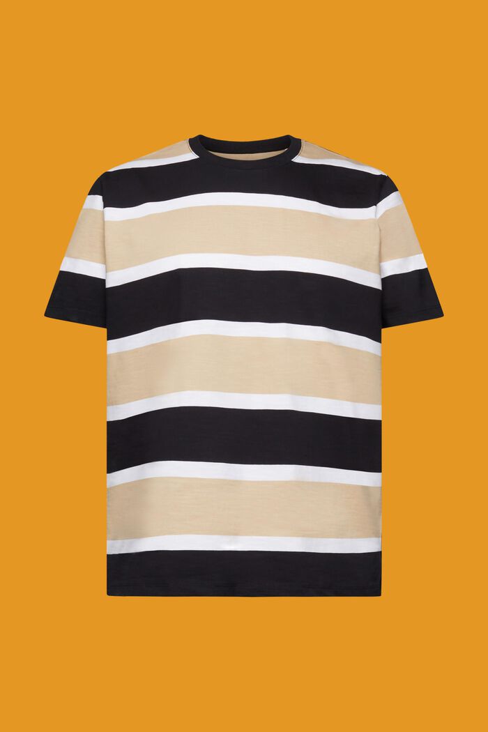 Randig jersey-T-shirt, 100% bomull, BLACK, detail image number 6