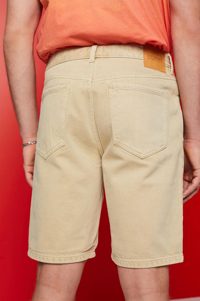 Färgade jeansshorts, SAND, detail image number 4