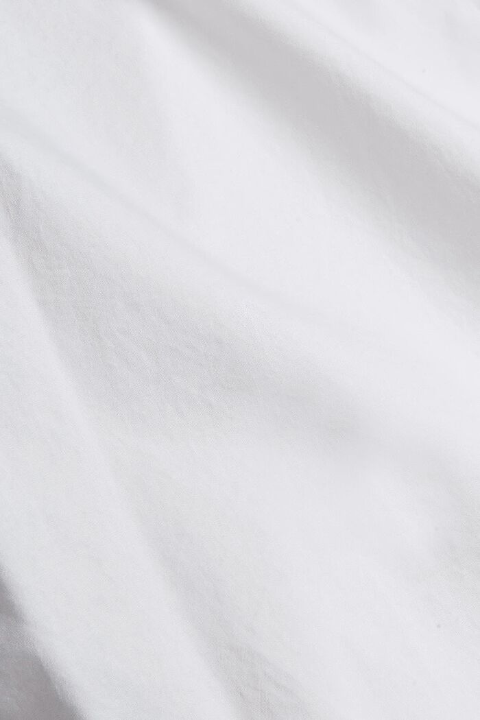 Skjortblus med rysch av 100% bomull, WHITE, detail image number 4