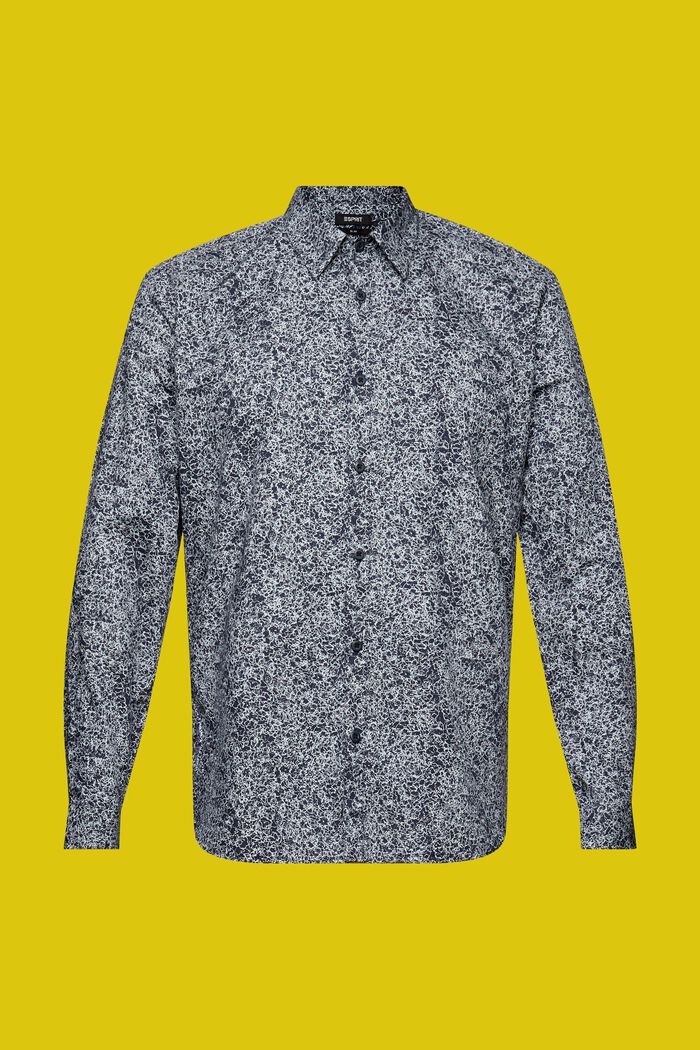 Mönstrad skjorta, 100% bomull, NAVY, detail image number 5