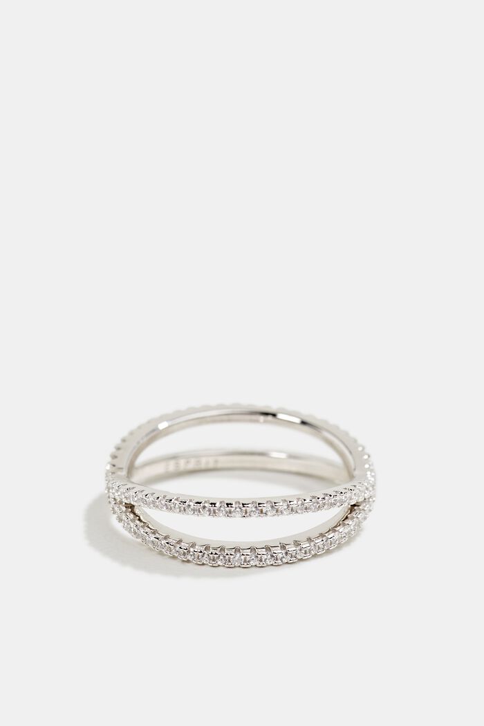 Vacker ring, sterlingsilver med zirkoner, SILVER, detail image number 0